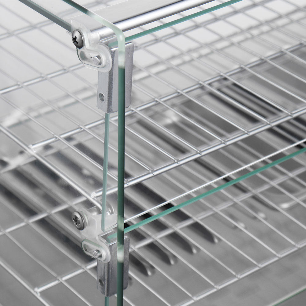 Marchia HSA50 22" straight glass countertop hot food display warmer, ideal for keeping hot snacks, sandwiches, and meals warm and visible, perfect for cafés, delis, or convenience stores.
