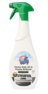Well Done Oil & Grease Remover Extra Strength, 25.4 oz (750 mL) spray bottle for heavy-duty kitchen and surface cleaning