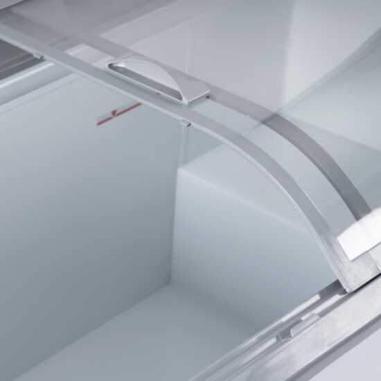 Coldline Curved Glass Ice Cream Freezer with LED Lighting