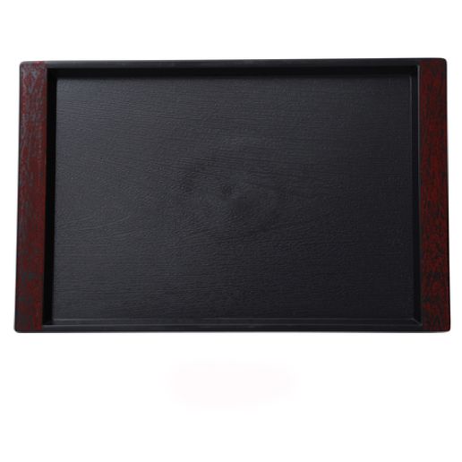 Yanco Serving Tray With Color Handle FT-08 feature a durable plastic construction with a non-slip surface, ensuring secure transport of food and beverages. Designed for heavy use, they are perfect for restaurants, cafeterias, catered events, or home dining. The black and red color combination adds a modern touch, while the rectangular shape provides ample space for serving meals, drinks, or appetizers. Lightweight and easy to handle, these trays are ideal for fast-paced environments and frequent use.
