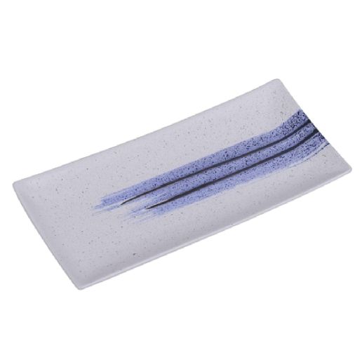 Yanco Rectangular Sushi Plate OC-3110 is a stylish and functional addition to any tableware collection. Crafted from high-quality porcelain with a smooth glazed finish, this 10-inch rectangular plate features a striking white and blue design, evoking the beauty of the ocean. Its sleek shape provides ample space for sushi rolls, appetizers, or other gourmet dishes, making it a versatile choice for restaurants, cafes, and catered events. 