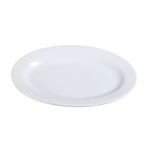 Yanco Oval Platter AC-34 is a perfect solution for your food-serving establishment. It can be used for serving vegetables, cold cuts, fresh greens or appetizers. It is made from high-quality reliable porcelain. Thanks to the stylish Abco collection, these super white platters will perfectly fit your porcelain tableware collection. They will always look nice in your fine-dining restaurant or catering events. These oval rolled edge platters are a stylish and high-quality dinnerware solution for your business.
