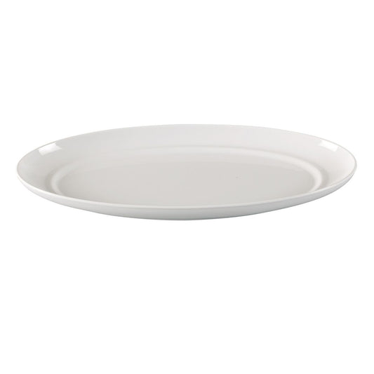 Yanco Deep Platter CAT-5016 12/Pcs Performed in stylish white color, it can be used for serving vegetables, cold cuts, fresh greens or Asian appetizers. Manufactured from durable and reliable melamine, this dinnerware is popular for being unbreakable and affordable at the same time. Thanks to the stylish Catering collection, these platters will perfectly fit any establishment design. They will always look nice in your cafe, restaurant or catering events.