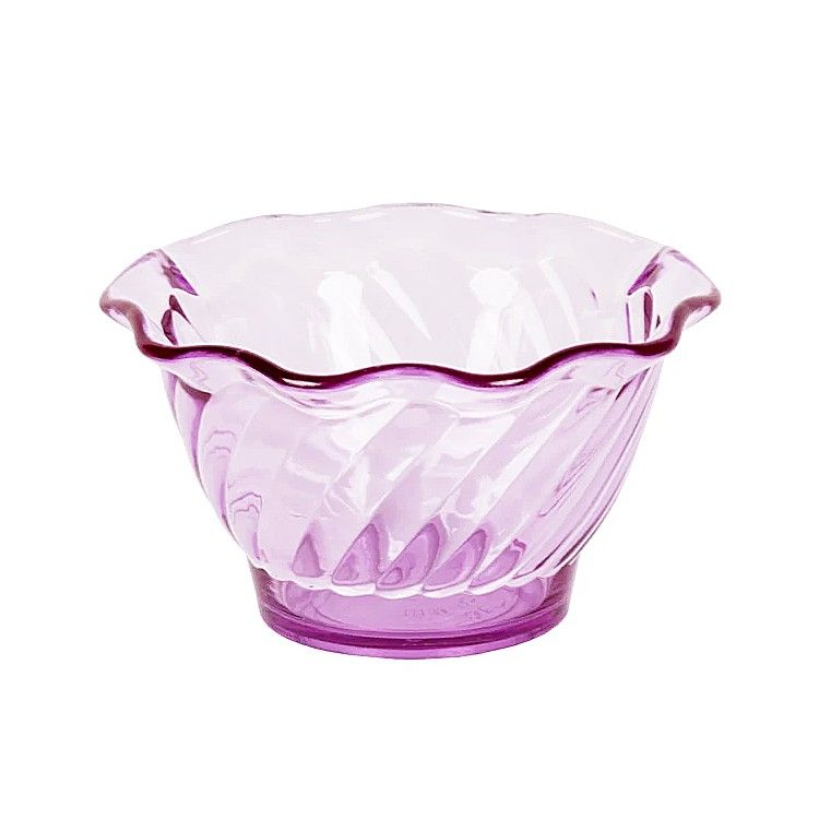 Yanco Dessert Dish DS-005P is a stylish and practical choice for serving a variety of sweet treats. Made from durable plastic, this 6 oz dish is lightweight yet sturdy, ensuring long-lasting use in both casual and formal settings. Its unique round, flower-shaped design enhances presentation, while the vibrant purple color adds a touch of elegance to any table. 