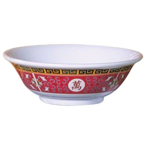 Yanco Bowl LG-5070 It is made from durable and reliable melamine material, which makes the bowl look like ceramics. You can use these unique round bowls to serve such dishes like rice, miso soup, noodles or salads. Thanks to the elegant Longevity collection style, the bowl will perfectly fit any food-serving establishment design. Performed in chinese style, such melamine tableware is an ideal solution for those who choose high-quality, durable and affordable dinnerware for their place.