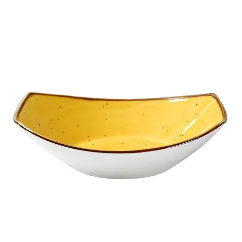 Yanco Oval Bowl LY-409TQ is a stylish and durable addition to your tableware collection. Crafted from high-quality porcelain with a sleek color-glazed finish, this bowl offers excellent resistance to mechanical damage and temperature effects. Ideal for serving rice, miso soup, noodles, salads, and more, it enhances food presentation in fine-dining restaurants, catered events, outdoor dining areas, and hotels. Designed for both elegance and practicality, this bowl is dishwasher, oven, and microwave safe. 