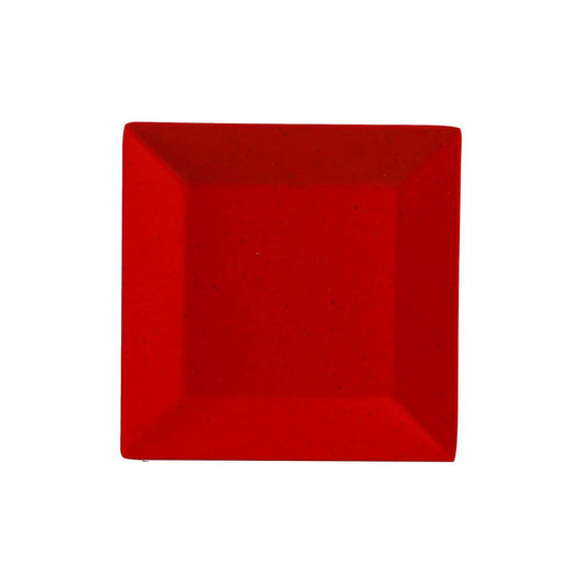 Yanco Square Plate ME-110 A great and affordable restaurant tableware. It is made from durable and reliable melamine material, which makes the plate look like ceramics. You can use this stylish plate to serve any dish you want. For example, you can use it for serving tortillas, rice, noodles, appetizers or hot meals. The Mexico collection has an elegant and stylish design. Performed in red color, it will perfectly fit any restaurant environment. 