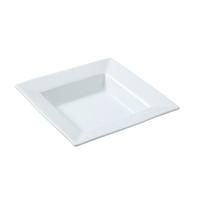 Yanco Soup Plate ML-309 is a stylish and functional addition to any dining establishment. Made from high-quality porcelain with a sleek super white finish, this square soup plate enhances the presentation of soups, salads, and stews. Its durable construction ensures long-lasting performance, making it ideal for restaurants, banquet halls, and catering services. Designed for convenience, this plate is dishwasher, oven, and microwave safe, providing ease of use in busy food service environments.