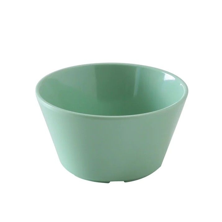Yanco Bouillon Cup NS-302G You can serve creamy soup, portions of salad, side dishes and more in these green cups. The cup is made from long-lasting, high-quality and reliable melamine material, that makes cups look like they are ceramics. These 8 Oz bouillon cups will perfectly fit any establishment. Cups have a smooth surface and a wide rim that subtly emphasize their design. They are heavy-weight, NSF-approved, break-resistant, BPA free, and dishwasher safe. 