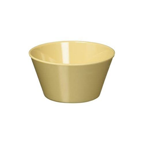 Yanco Bouillon Cup NS-302Y You can serve creamy soup, portions of salad, side dishes and more in these yellow cups. The cup is made from long-lasting, high-quality and reliable melamine material, that makes cups look like they are ceramics. These 8 Oz bouillon cups will perfectly fit any establishment. Cups have a smooth surface and a wide rim that subtly emphasize their design. They are heavy-weight, NSF-approved, break-resistant, BPA free, and dishwasher safe.