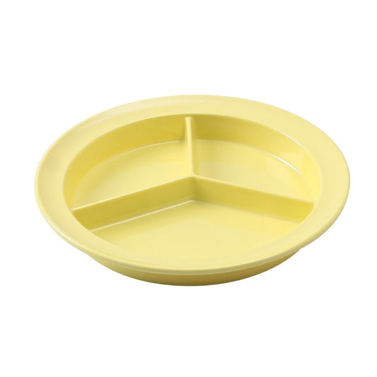 Yanco Deep 3-Compartment Plate NS-701Y It is made from durable and reliable melamine material, which makes the plate look like ceramics. You can use this stylish plate to serve any dish you want. For example, you can use it for serving salads, side dishes, sushi or hot meals. The Nessico collection has an elegant and stylish design. Performed in yellow color, it will perfectly fit any restaurant environment. 