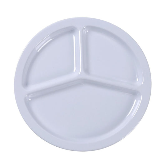 Yanco 3-Compartment Plate NS-702W It is made from durable and reliable melamine material, which makes the plate look like ceramics. You can use this stylish plate to serve any dish you want. For example, you can use it for serving salads, side dishes, sushi or hot meals. The Nessico collection has an elegant and stylish design. Performed in white color, it will perfectly fit any restaurant environment. 