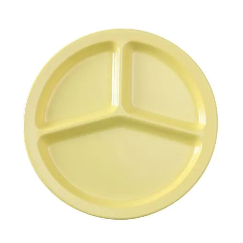 Yanco 3-Compartment Plate NS-702Y It is made from durable and reliable melamine material, which makes the plate look like ceramics. You can use this stylish plate to serve any dish you want. For example, you can use it for serving salads, side dishes, sushi or hot meals. The Nessico collection has an elegant and stylish design. Performed in yellow color, it will perfectly fit any restaurant environment. Whether it's an Italian, Japanese or American cuisine, 
