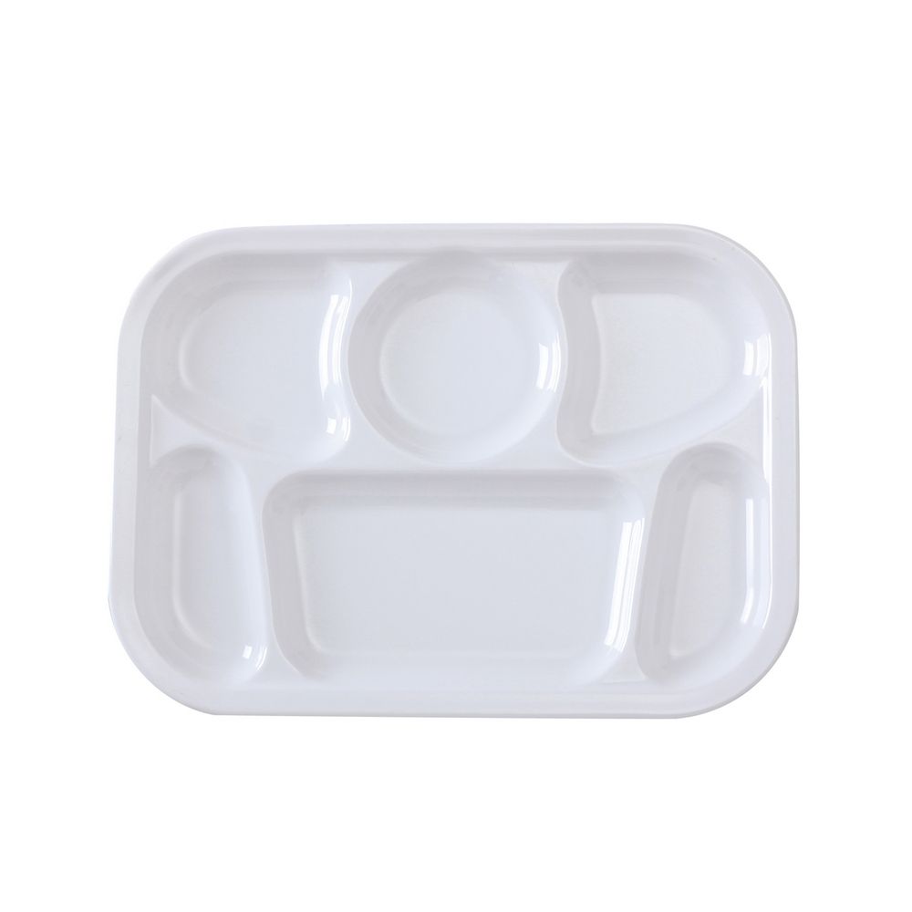 Yanco 6-Compartment Plate NS-803W. It is made from durable and reliable melamine material, which makes the plate look like ceramics. You can use this stylish plate to serve any dish you want. For example, you can use it for serving salads, side dishes, sushi or hot meals. The Nessico collection has an elegant and stylish design. Performed in white color, it will perfectly fit any restaurant environment. 