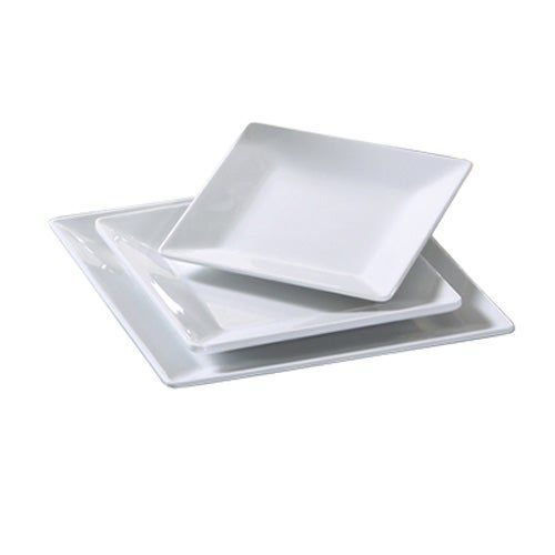 Yanco Square Plate OK-107 It is made from durable and reliable melamine material, which makes the plate look like ceramics. You can use this stylish plate to serve any dish you want. For example, you can use it for serving sushi, salads, side dishes, or other Asian cuisine appetizers. The Osaka collection has an elegant and stylish design. Performed in white color, it will perfectly fit any restaurant environment. 
