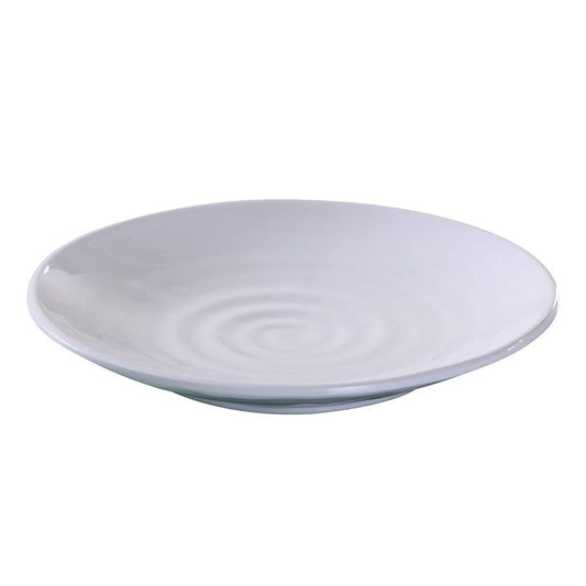 Yanco Round Plate OK-1712 It is made from durable and reliable melamine material, which makes the plate look like ceramics. You can use this stylish plate to serve any dish you want. For example, you can use it for serving sushi, salads, side dishes, or other Asian cuisine appetizers. The Osaka collection has an elegant and stylish design. Performed in white color, it will perfectly fit any restaurant environment. 