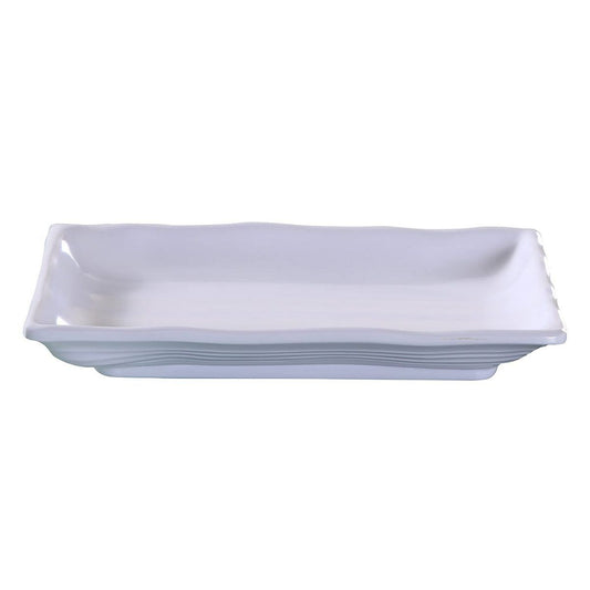 Yanco Deep Rectangular Plate OK-2406 It is made from durable and reliable melamine material, which makes the plate look like ceramics. You can use this stylish plate to serve any dish you want. For example, you can use it for serving sushi, salads, side dishes, or other Asian cuisine appetizers. The Osaka collection has an elegant and stylish design. Performed in white color, it will perfectly fit any restaurant environment.