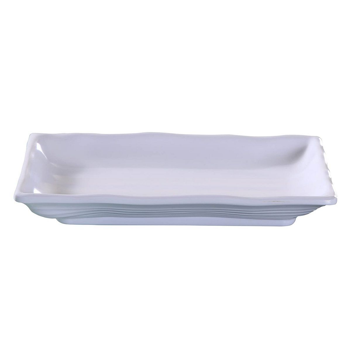 Yanco Deep Rectangular Plate OK-2408 It is made from durable and reliable melamine material, which makes the plate look like ceramics. You can use this stylish plate to serve any dish you want. For example, you can use it for serving sushi, salads, side dishes, or other Asian cuisine appetizers. The Osaka collection has an elegant and stylish design. Performed in white color, it will perfectly fit any restaurant environment. 