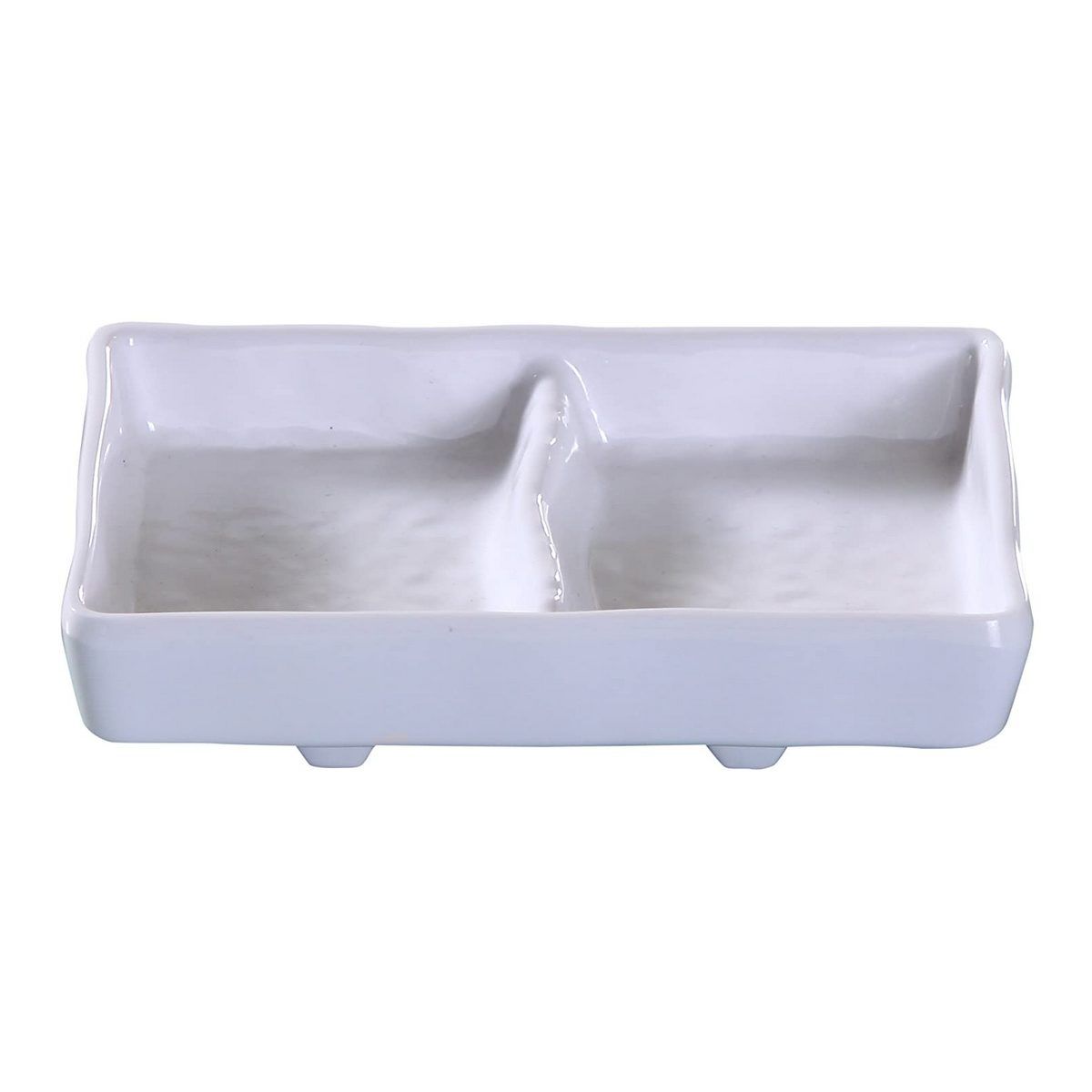 Yanco Double Divided Sauce Dish OK-4031 is a perfect solution to serve sauces, dips, spices, and herbs that accompany the oriental dishes in your food-serving establishment. Thanks to the high-quality, reliable and affordable melamine material, these double divided sauce dishes can With stand the heavy commercial use. While looking like they are handmade ceramics such dishes won't chip, break, or stain. 