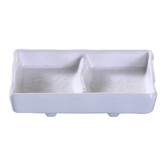 Yanco Double Divided Sauce Dish OK-4031 is a perfect solution to serve sauces, dips, spices, and herbs that accompany the oriental dishes in your food-serving establishment. Thanks to the high-quality, reliable and affordable melamine material, these double divided sauce dishes can With stand the heavy commercial use. While looking like they are handmade ceramics such dishes won't chip, break, or stain. 