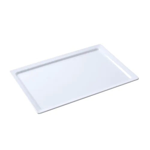 Yanco Rectangular Display Plate OK-7020 6/Pcs It is made from durable and reliable melamine material, which makes the plate look like ceramics. You can use this stylish plate to serve any dish you want. For example, you can use it for serving sushi, salads, side dishes, or other Asian cuisine appetizers. The Osaka collection has an elegant and stylish design. Performed in white color, it will perfectly fit any restaurant environment. 