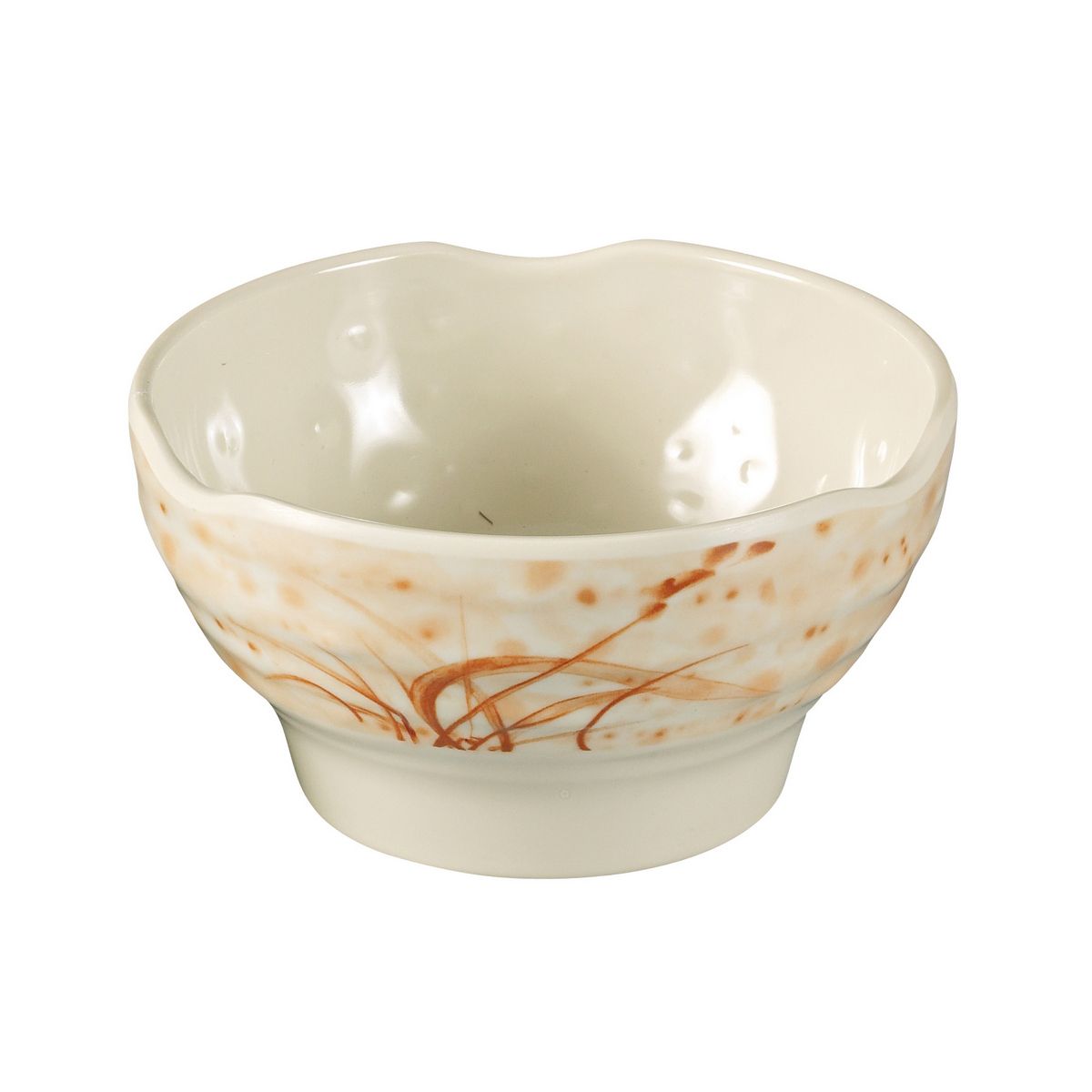 Yanco Rice Bowl OR-3704 It is made from durable and reliable melamine material, which makes the bowl look like ceramics. You can use these unique round bowls to serve such dishes like rice, soups, salads or side dishes. Thanks to the elegant Orchis collection style, the bowl will perfectly fit any food-serving establishment design. Performed in oriental style, such melamine tableware is an ideal solution for those who choose high-quality, durable and affordable dinnerware for their place. 