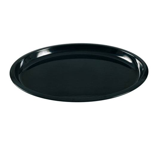 Yanco Turkey Platter RM-3022BK 6/Pcs is a durable and stylish serving solution, perfect for restaurants, catering events, and buffets. Measuring 22" x 18" x 1.25", this deep round platter provides ample space for serving turkey, vegetables, and appetizers. Crafted from high-quality melamine, it offers the look of ceramic while being break-resistant and lightweight. The sleek black finish of the Rome Black collection adds a touch of sophistication to any dining setting. 