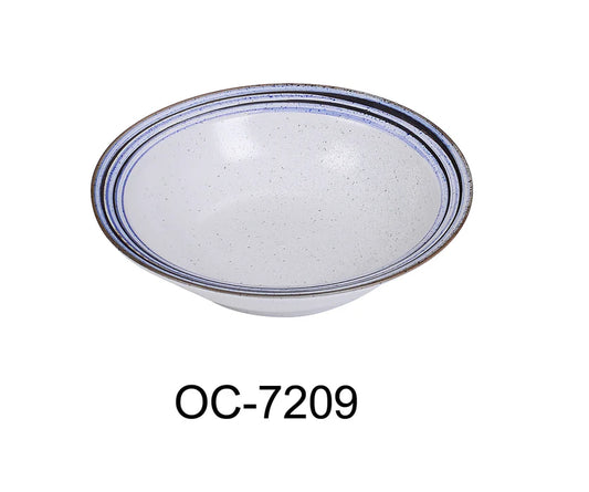 Yanco Rim Bowl OC-7209 is a stylish and functional addition to any table setting. Crafted from high-quality porcelain with a smooth glazed finish, this round bowl features a striking blue ocean-inspired rim that enhances food presentation. With a 24 oz. capacity, it is ideal for serving soups, salads, pasta, and rice dishes. Designed for both home and commercial use, this durable bowl is dishwasher, oven, and microwave safe, ensuring easy maintenance and versatility.