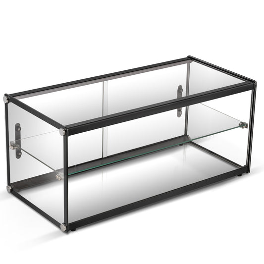 Marchia SA90 33-inch dry straight glass countertop bakery display case with rear access for showcasing pastries cakes and baked goods in bakeries cafes and foodservice counters