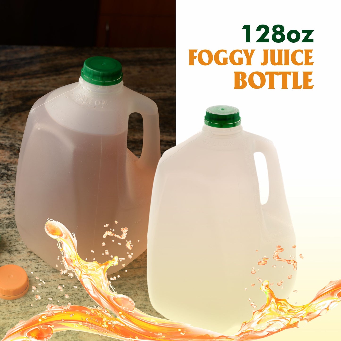 Empty Plastic Juice Bottles with Tamper Evident Caps