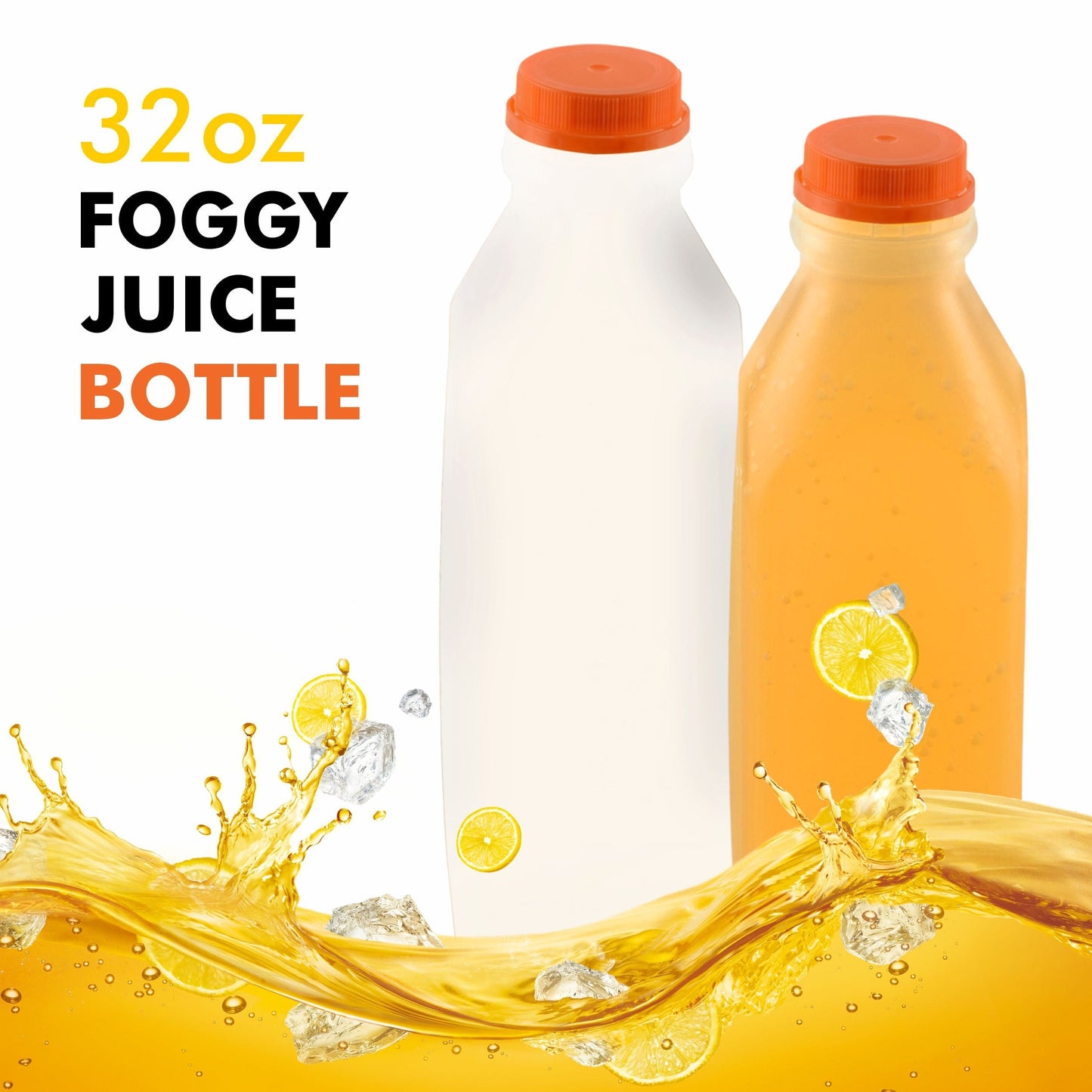 Empty Plastic Juice Bottles with Tamper Evident Caps
