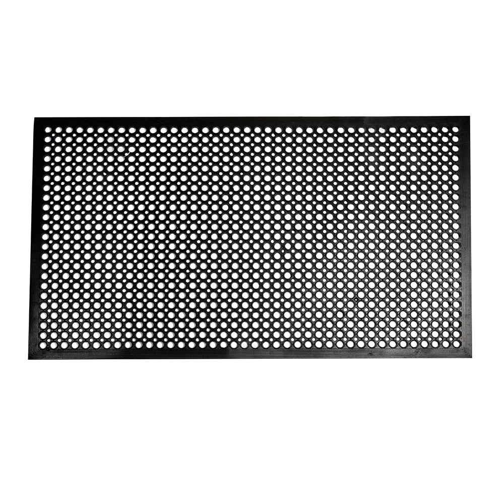 Anti Fatigue Floor Mat w/ Beveled Edges, Rubber, 3 x 5 x 1/2", Black