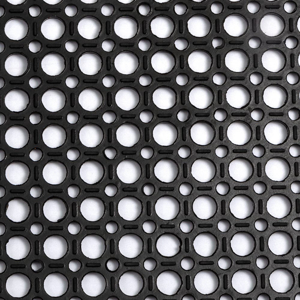 Anti Fatigue Floor Mat w/ Beveled Edges, Rubber, 3 x 5 x 1/2", Black