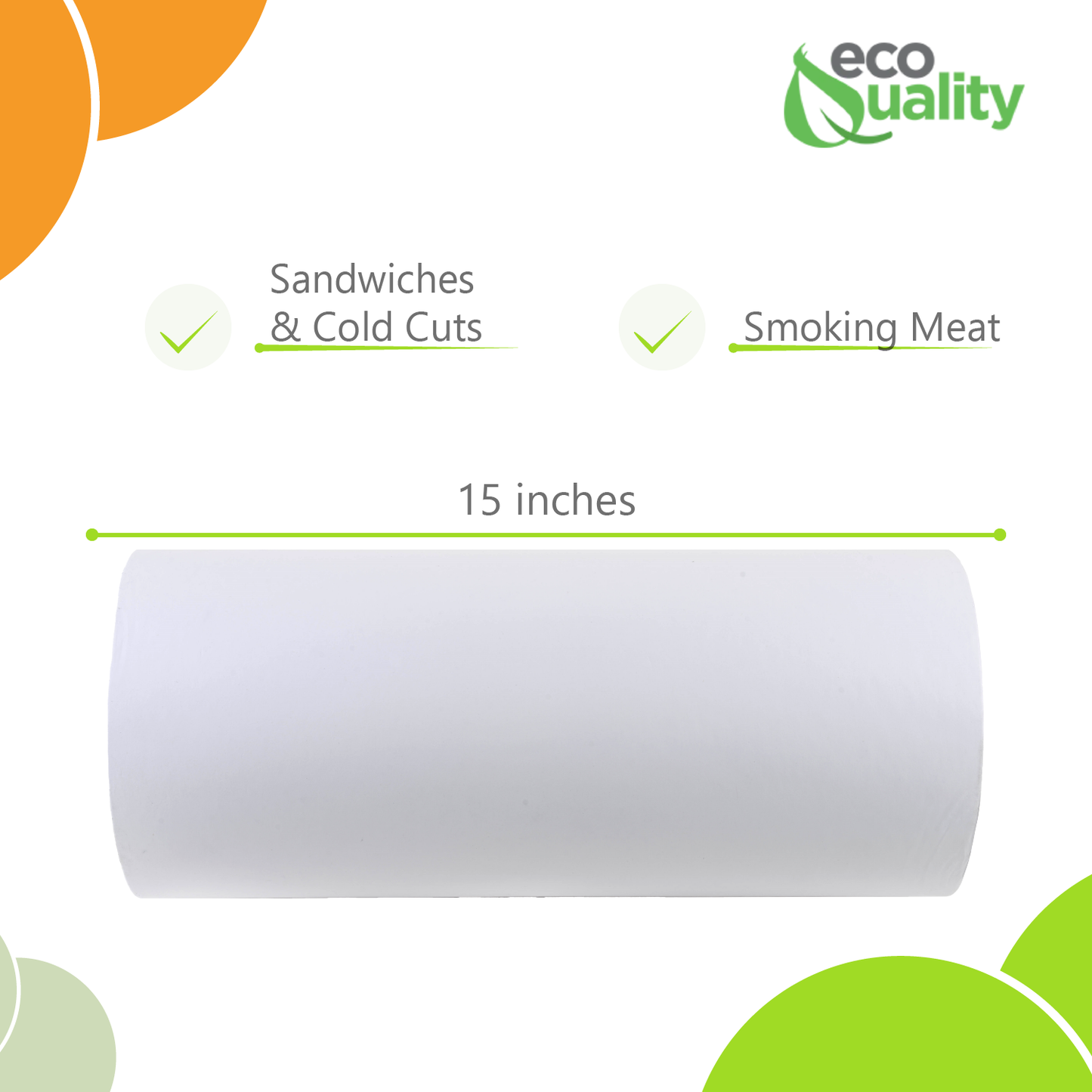 MG15 White Butcher Food Paper Roll 15 x 1000