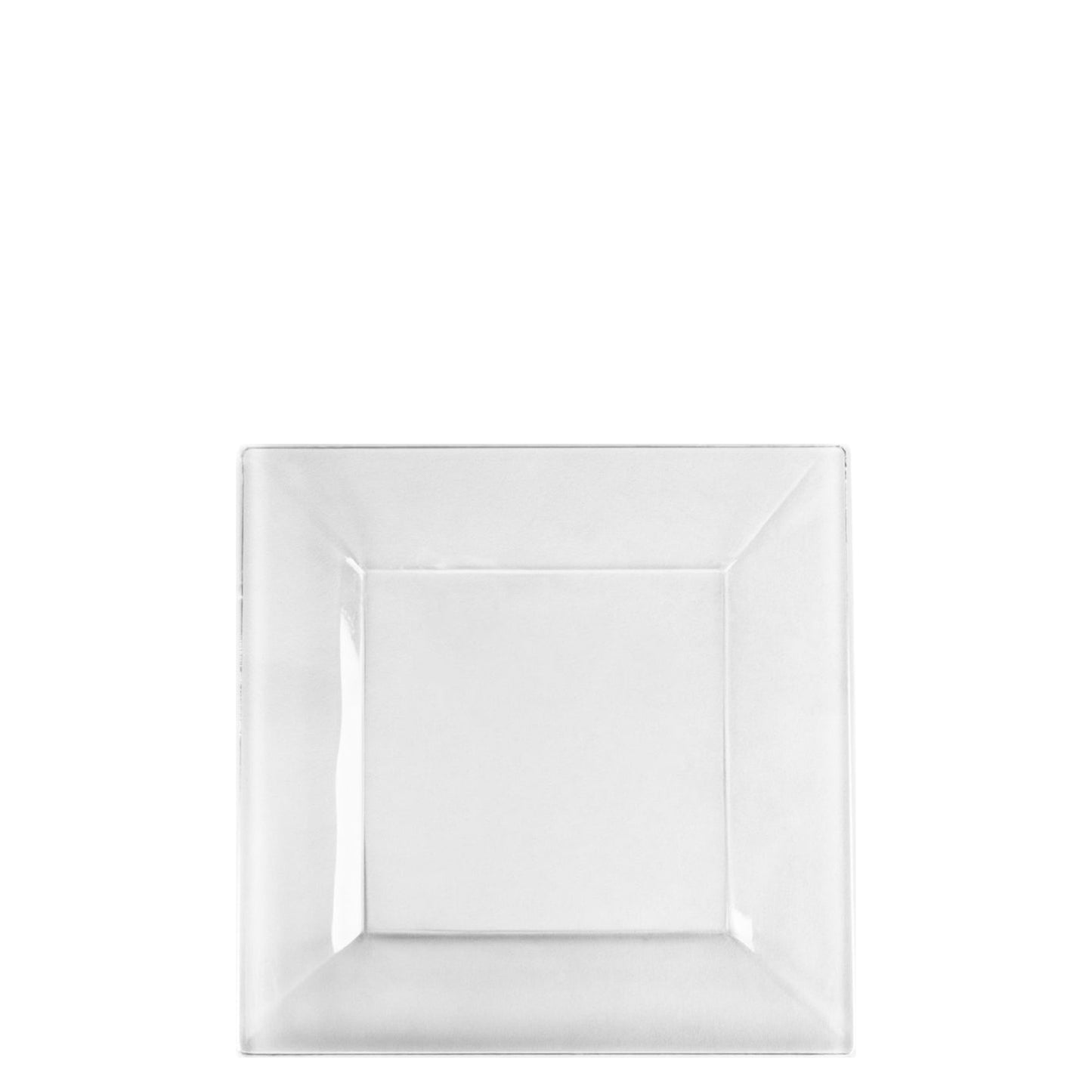 6.5" Plastic Square Clear Dessert Plates Splendid Collection