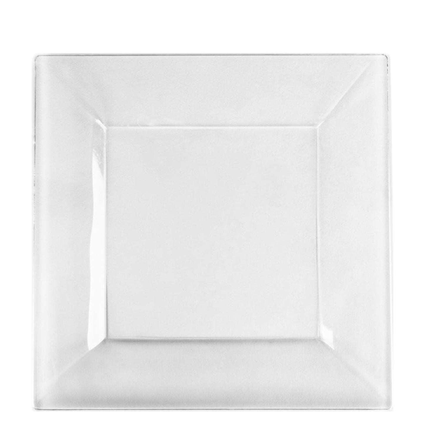 9.5" Plastic Square Clear Lunch Plates Splendid Collection