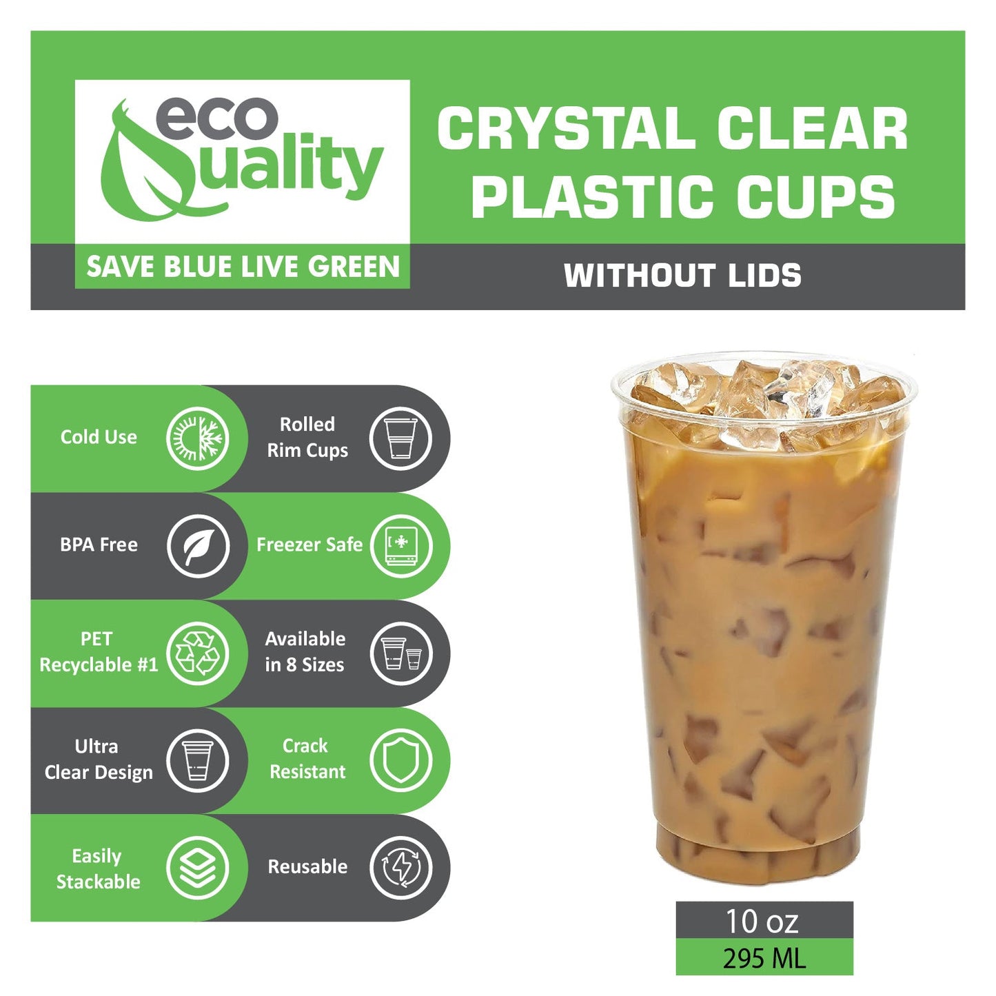 Disposable Pet Clear Plastic Smoothie Cups