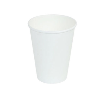 [50] Disposable Paper Hot Cups -  White Paper Coffee Cups, 10 oz