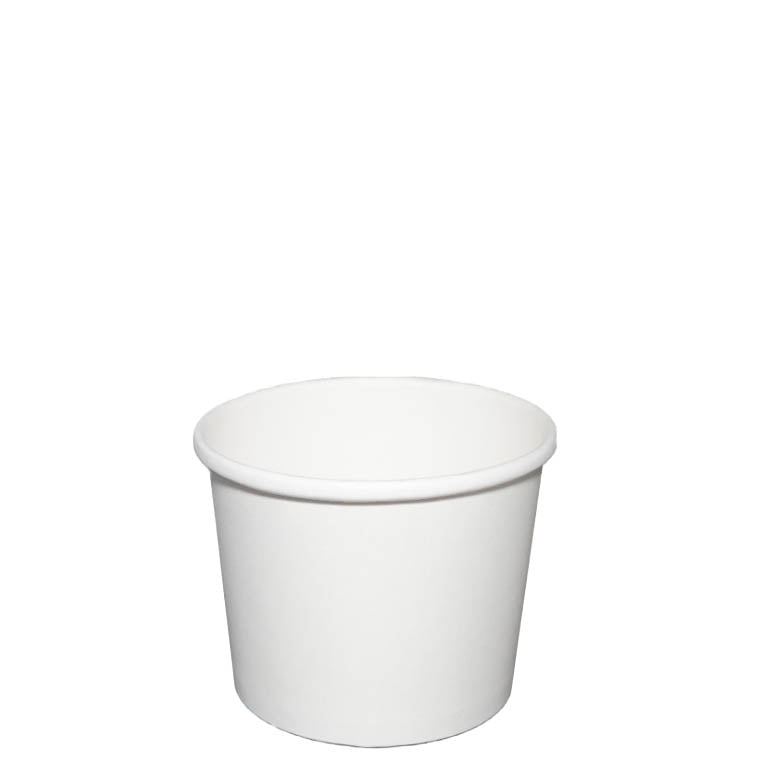 12oz Disposable White Paper Soup Containers Ice Cream Yogurt Cups