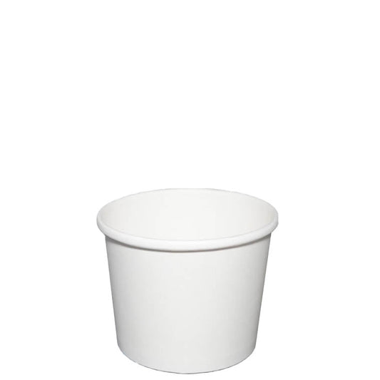 12oz Disposable White Paper Soup Containers Ice Cream Yogurt Cups
