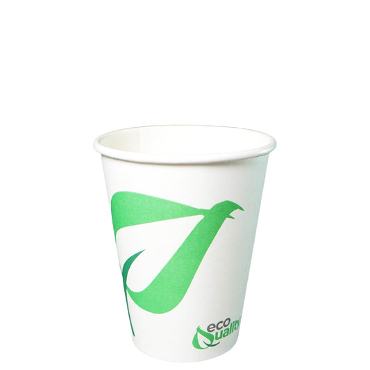 12oz Disposable Compostable Biodegradable White Paper Coffee Cups