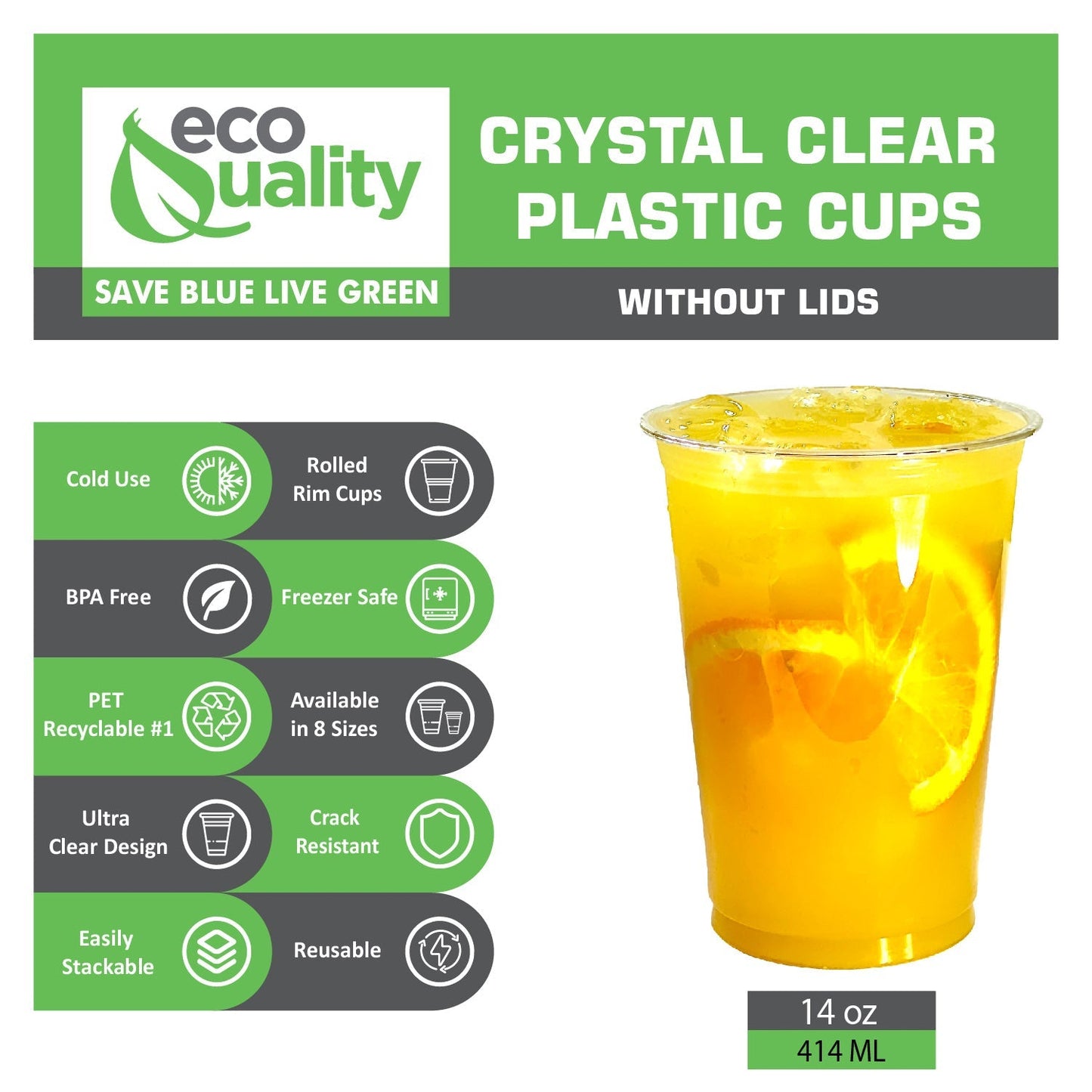 Disposable Pet Clear Plastic Smoothie Cups