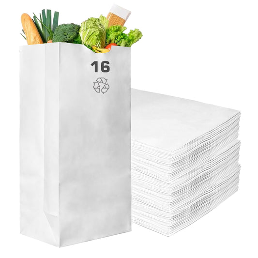 disposable bag White Paper Bags white Paper Shopping Bags foldable paper bag catering bags white kraft paper bag 1 pound candy bag snack bag gift bags DIY Bags arts and craft Sandwich Bag white paper bag party favor bag lunch bag togo bag takeout bag Restaurant supplies paper bakery bags Kraft Paper Bags kraft grocery bags supermarket Household Supplies hero bread tall long paper bag 16 pound
