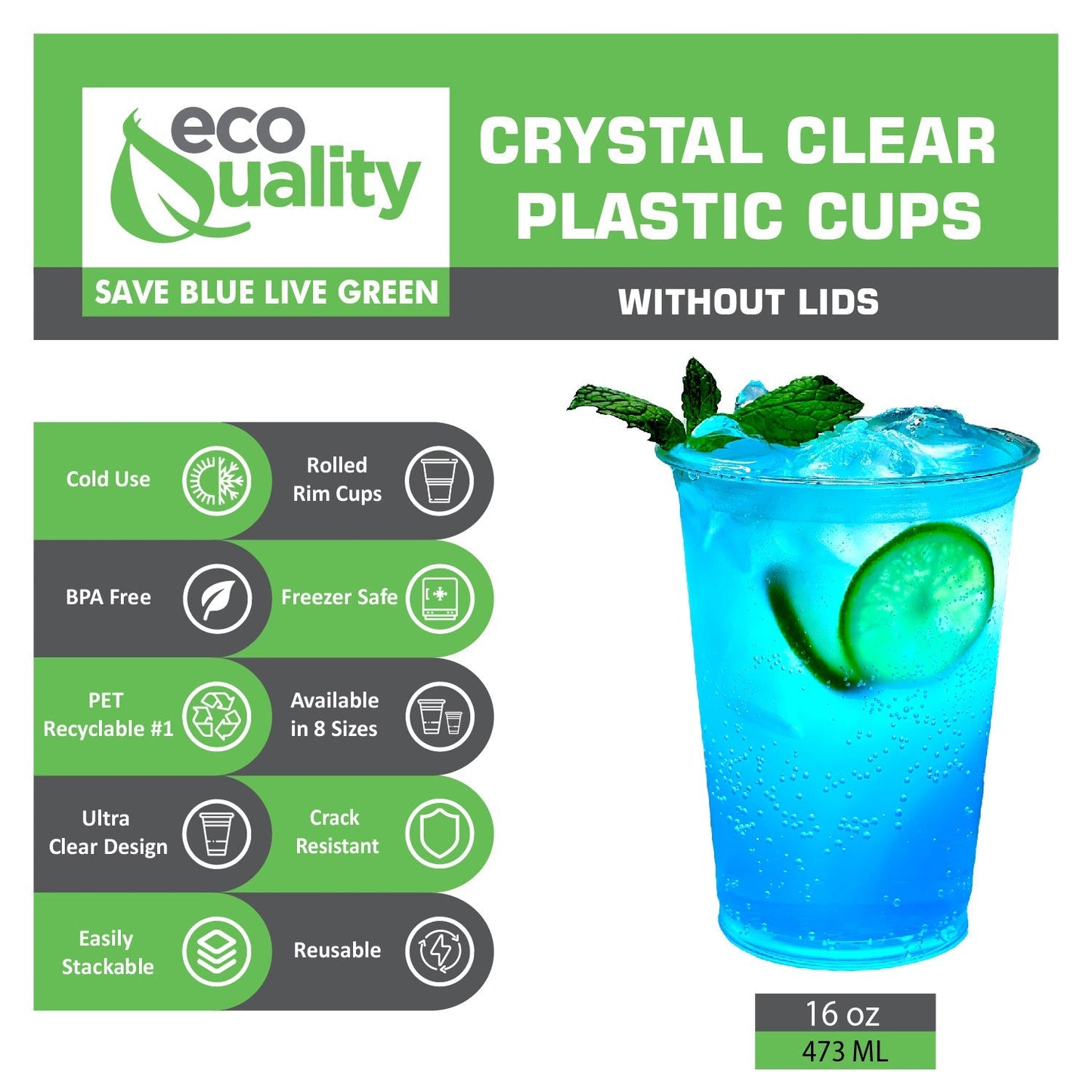 Disposable Pet Clear Plastic Smoothie Cups