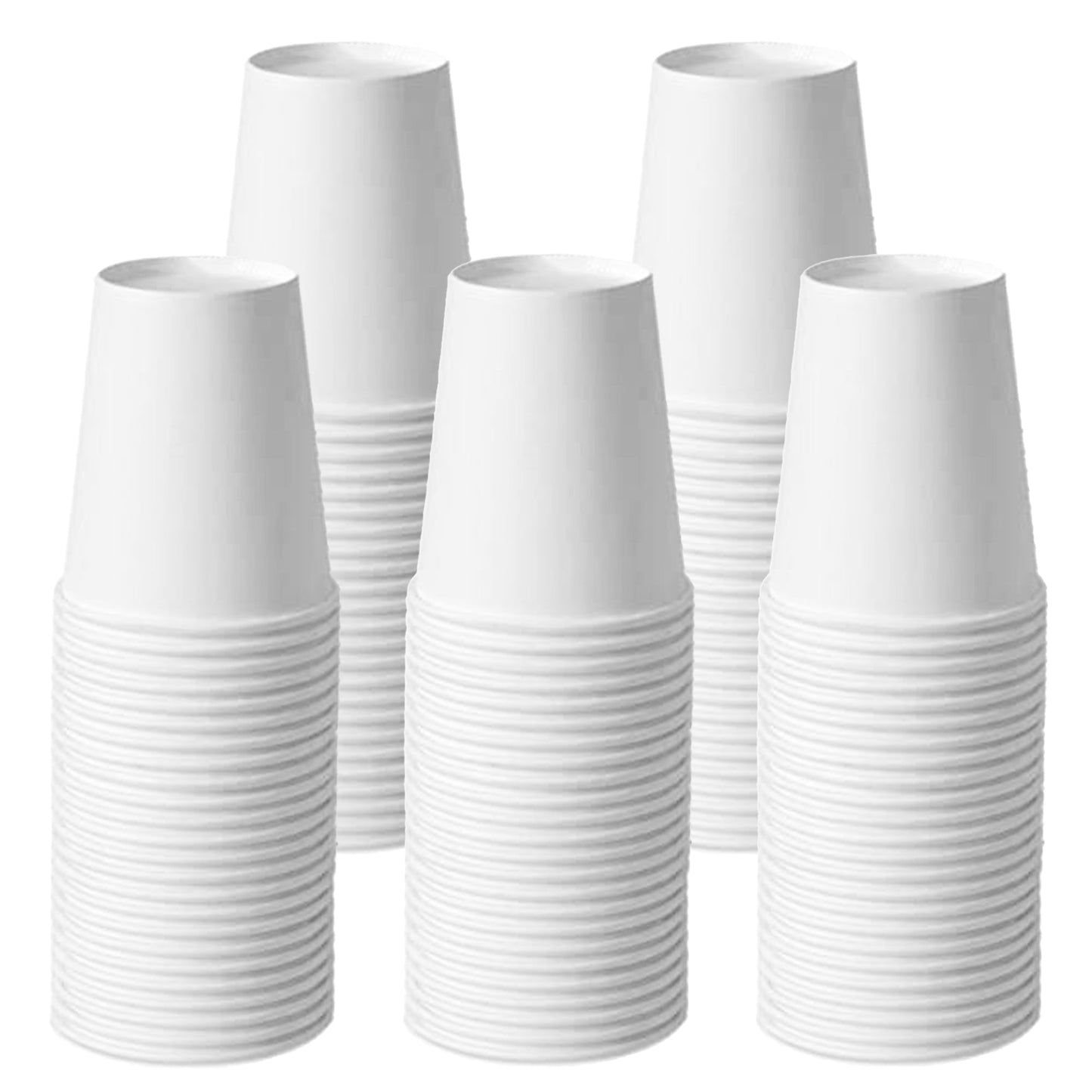 12oz Disposable White Paper Hot Cold Cups