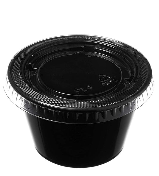 black condiment cup leakproof stackablecups ecofriendly food packaging dipping cup delivery supplies togo cup with lid tasting cups souffle cups shot cup jelloshot tasting cup taste cup portion cup deliverysolutions food packaging disposablecups ketchup mustard cup artsandcraft small cup travel size cup mouthwash cup 1 oz 1 ounce 2 oz 2 ounce 4 oz 4 ounce cup with lid hotsauce cup