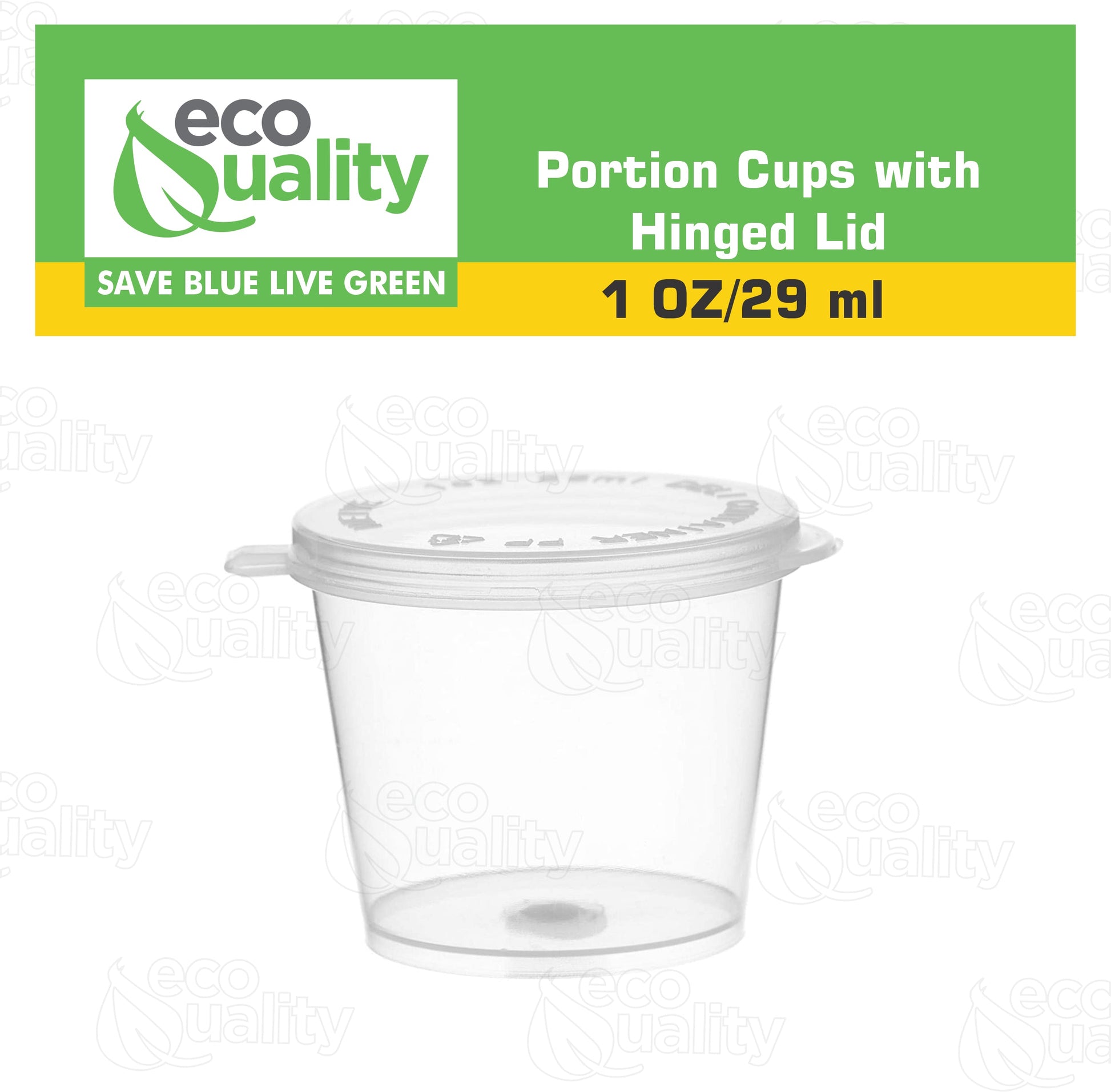 travel size To Go Take Out tasting Portion Dipping containers restaurant fast food food packaging jello shot slime storage diy small Plastic leak proof freezer safe leak proof ketchup mustard  mayo hot sauce hinged lid Disposable Portion Condiment Clear 1oz 1 ounce economical bulk wholesale ecoquality restaurant fast food supplies