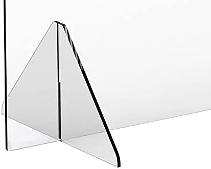Countertop Desk Sneeze Guards Personal Protection Guard Shield with Window - Protective Plastic Acrylic Plexiglass Screen Divider Barrier Shield, Cashier, Checkout, Reception and Desk