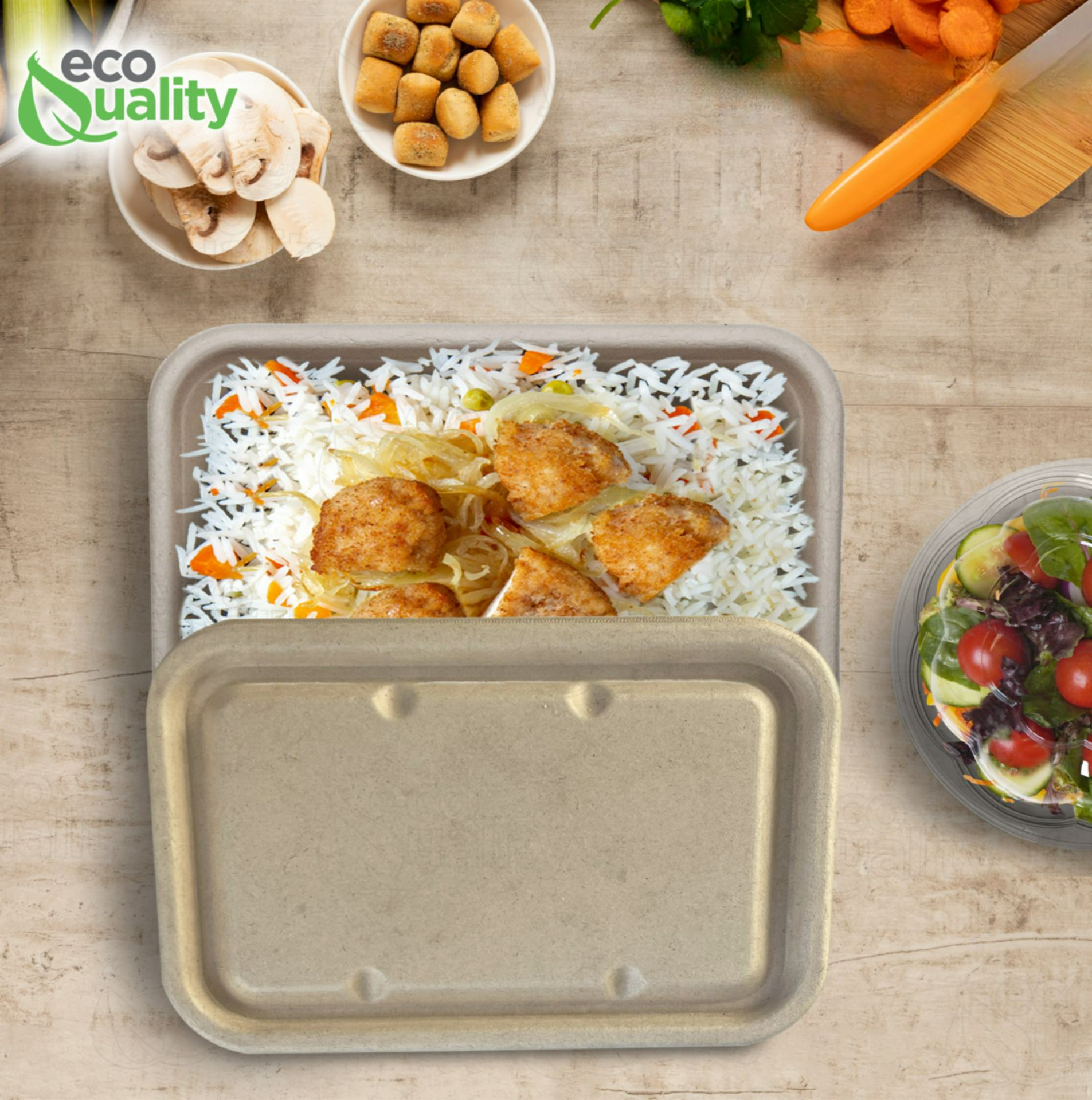 Compostable Sugarcane Fiber Bowl, eco-friendly food storage, sustainable, compostable, oblong bowl made from sugarcane fiber, compostable food storage, Biodegradable, Disposable