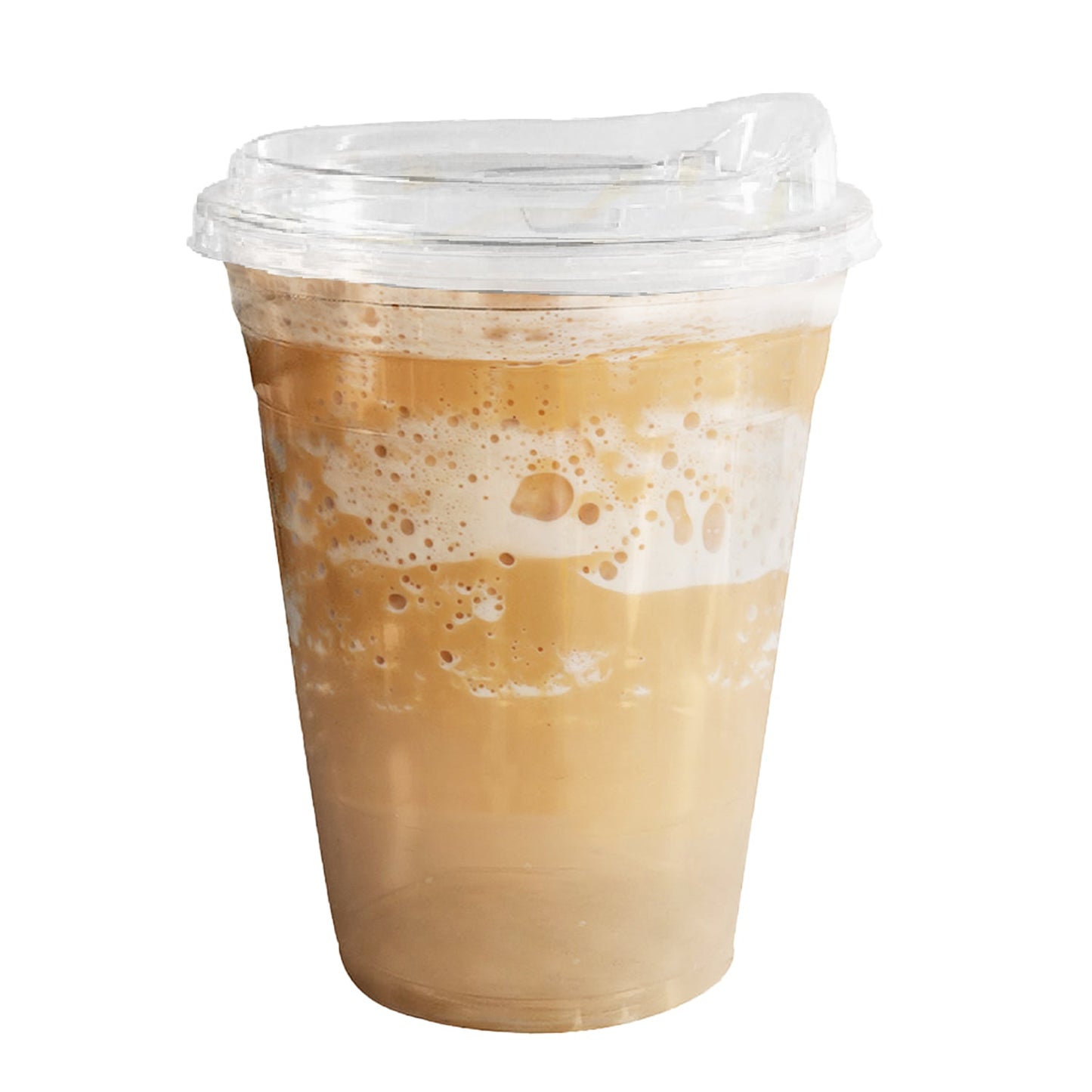 24oz Disposable Pet Clear Plastic Smoothie Cups with Sip Through Lids